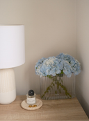 Premium Real Touch Hydrangeas X Ripple Oval Vase