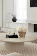 Beige Kerry Vase X Preserved White Hydrangea Arrangement